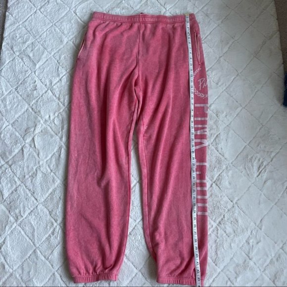 Victoria's Secret PINK | Distressed Coral Logo Print Joggers | Size Large - Picture 12 of 14